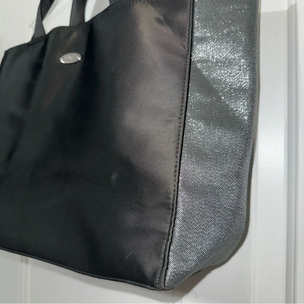 Coach Fragrance Tote Bag Purse Dark Gray And Shimmer